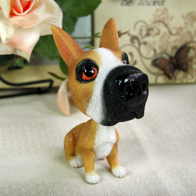 Car interior moving head decoration world famous dog car supplies