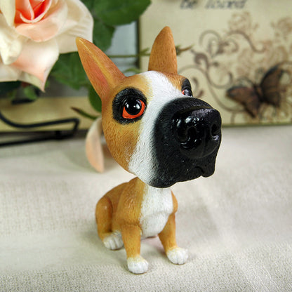 Car interior moving head decoration world famous dog car supplies