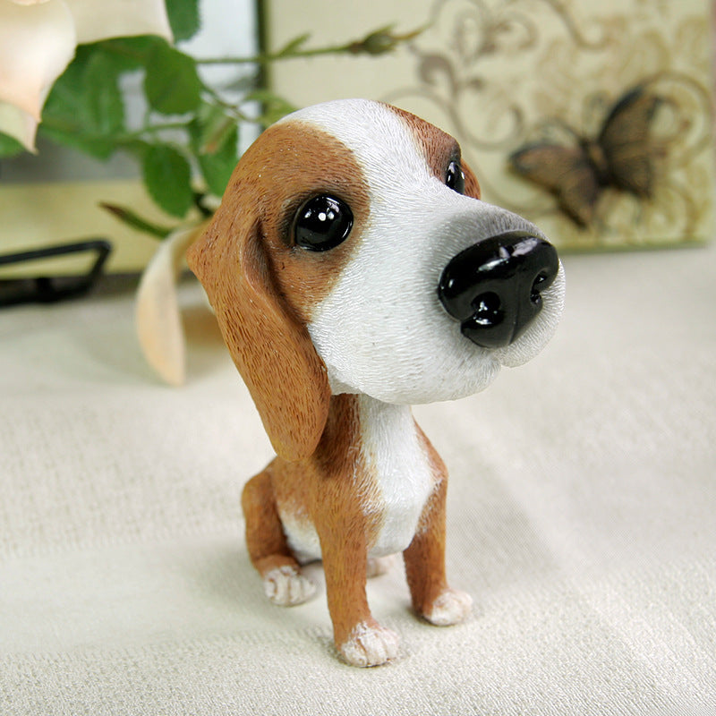 Car interior moving head decoration world famous dog car supplies