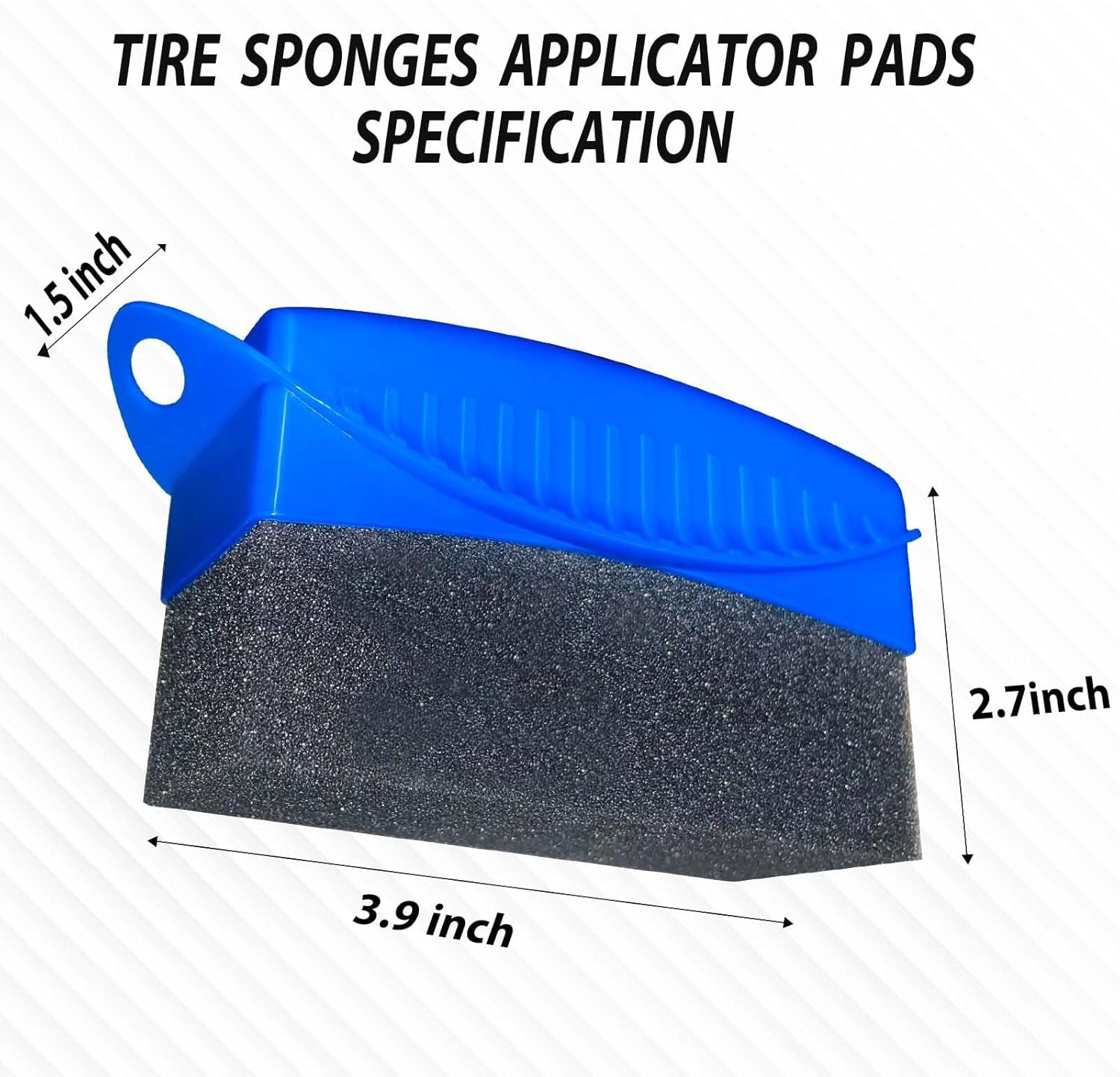 Tire Shine Pads, 2 Pcs Tire Dressing Sponge Applicator Contoured, Reusable Tire Shine Applicator with Lid for Car Detailing