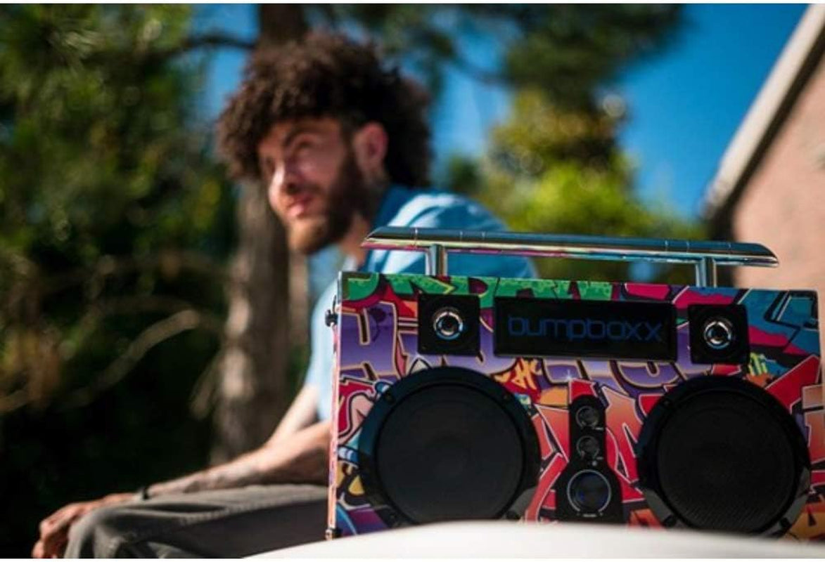 Bluetooth Boombox Ultra plus Graffiti | Retro Boombox with Bluetooth Speaker | Rechargeable Bluetooth Speaker