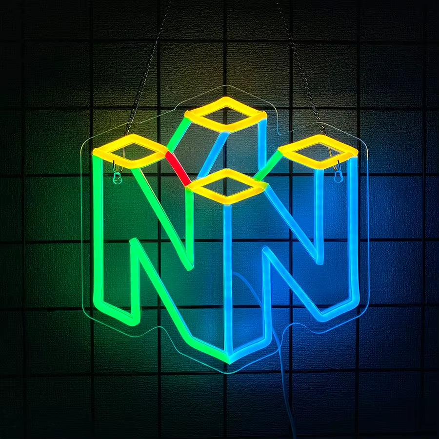 Wonderfullife Game Neon Lights, Used for Led Decoration in the Game Player Area, Men'S Cave, Bar Sign Lights, Easy to Hang.