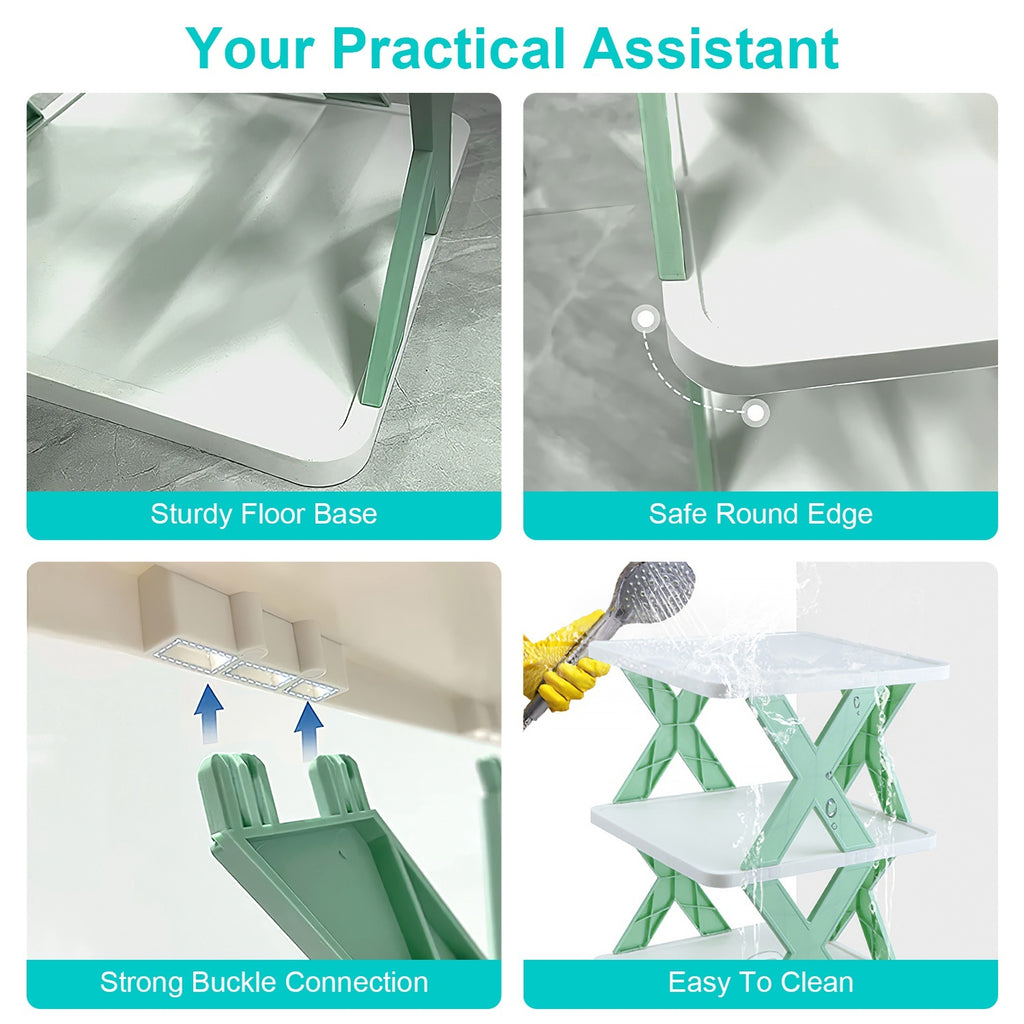 1Pc 9Tier Narrow Entryway Shoe Rack Plastic Vertical Shoe Organizer Space Saving Free Standing Shoes Storage Shelf Closet Hallway