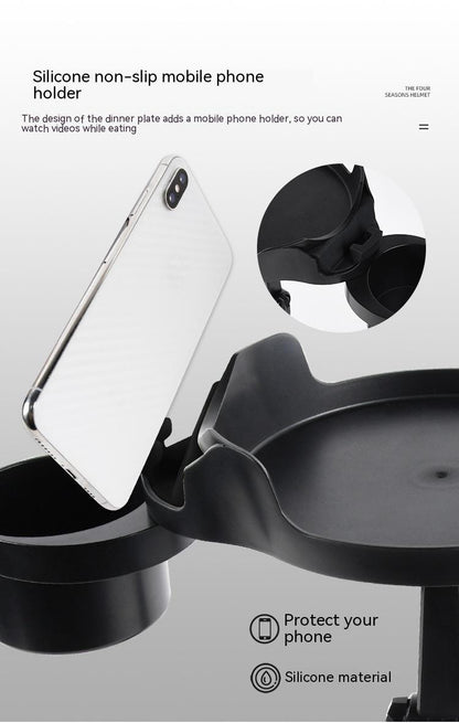 Car Small Dining Plate Dining Tray Foldable Cup Holder