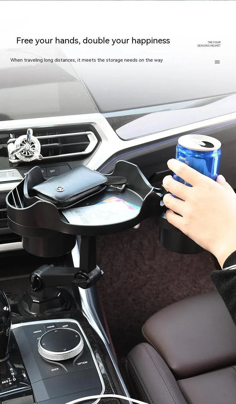 Car Small Dining Plate Dining Tray Foldable Cup Holder