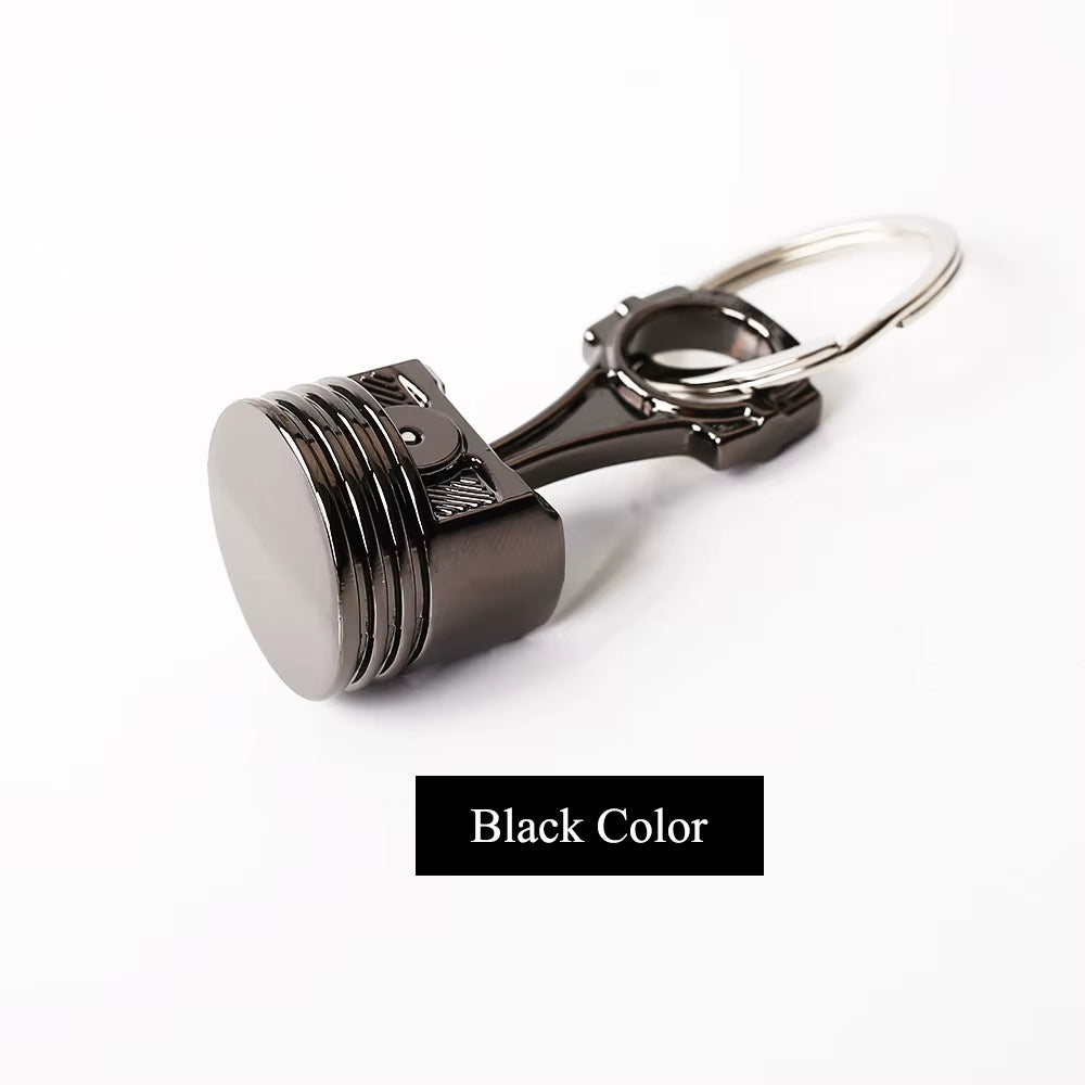 HOT Chrome Engine Silvery Piston Key Ring Chain Keychain Key Fob Wholesale Chrome Silver Color Available