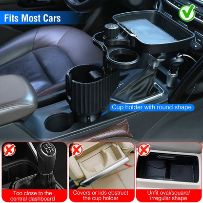 4-in-1 Car Cup Holder Tray