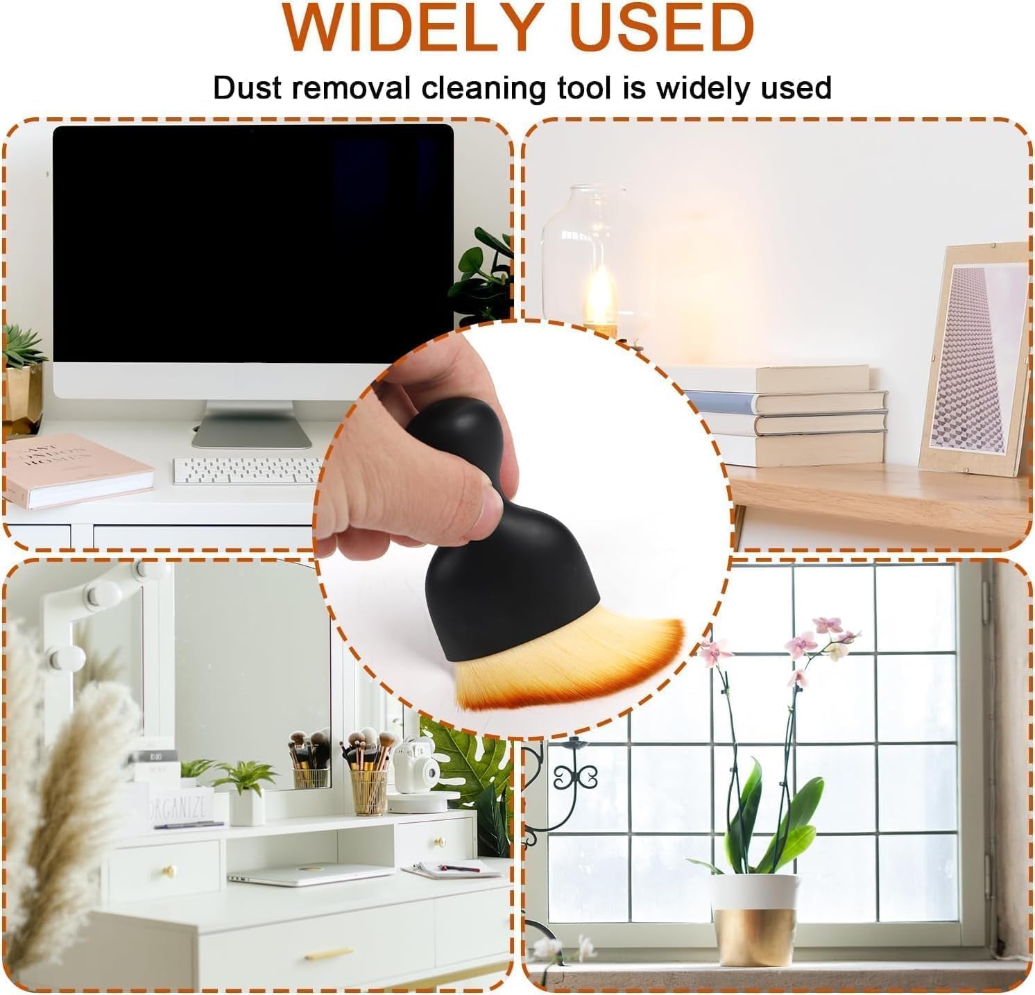 4 Pack Car Interior Cleaning Soft Brushes,Car Interior Cleaning Tool,Car Cleaning Brush Dust Collectors, Suitable for Cleaning Car Interior or Exterior Wait.