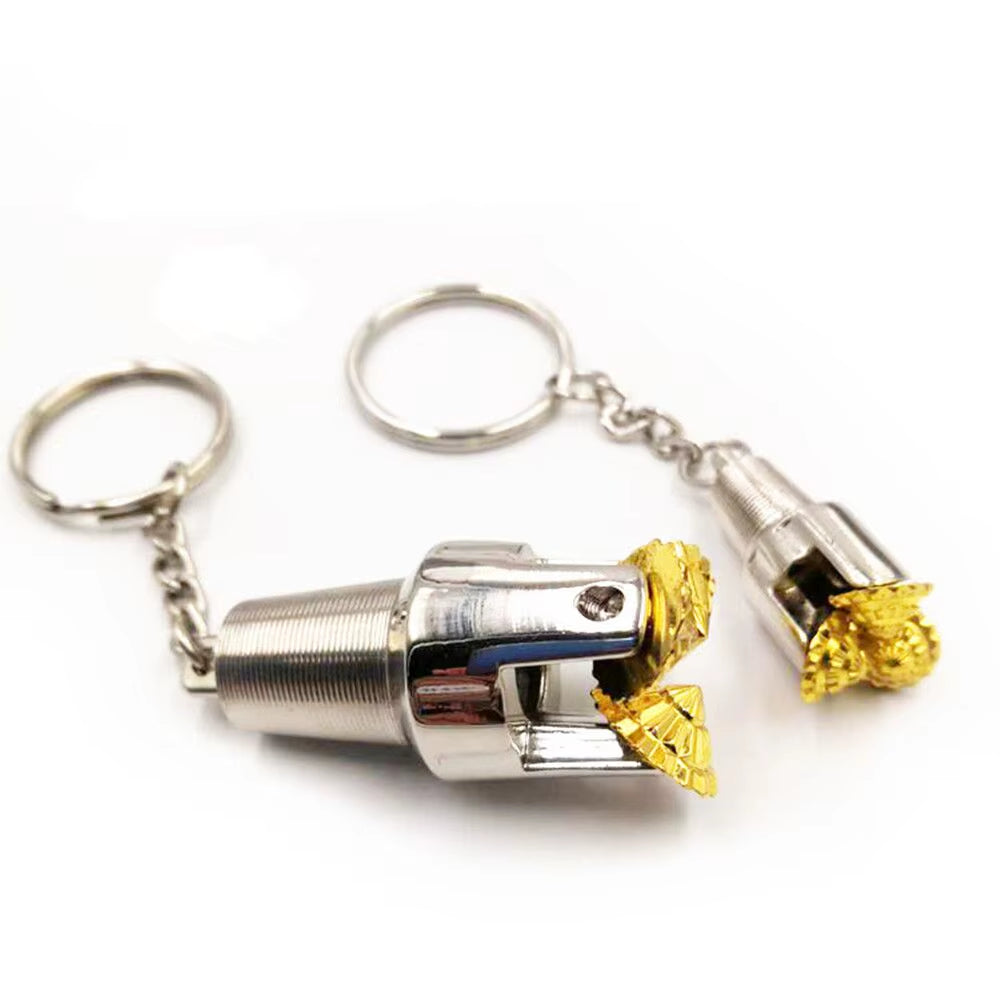 Key Chain Oilfield Tricone Three Cone Rotary Drill Bit Pendant Oil Well Oilfield Jewelry Gifts Souvenirs Keychain Pendant