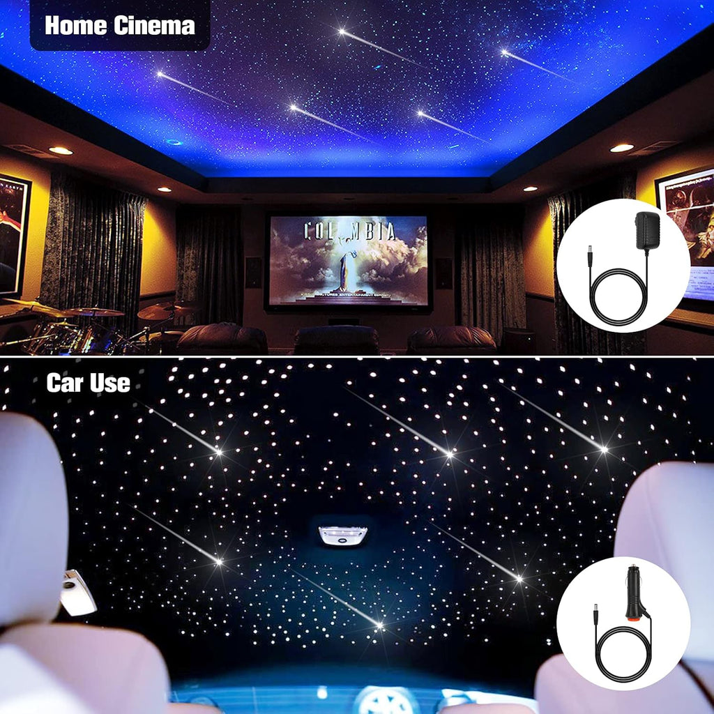 Star Lights for Car Starlight Headliner Kit,Shooting Star Twinkle Star Light Headliner Kit 550Pcs*0.03In*13.1Ft Car Star for Ceiling Car,Room,Rgbw+App Headliner Starlight Kit Fiber Optic Lights