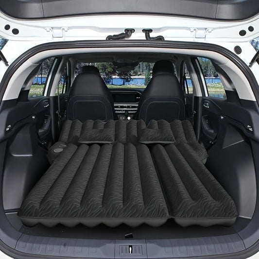 Air Mattress For SUV, Inflatable Car Air Mattress For Camping, Flocking Car Bed With Air Pump & 2 Pillows, Portable Sleeping Pad Mattress, With Phone And Cup Holder