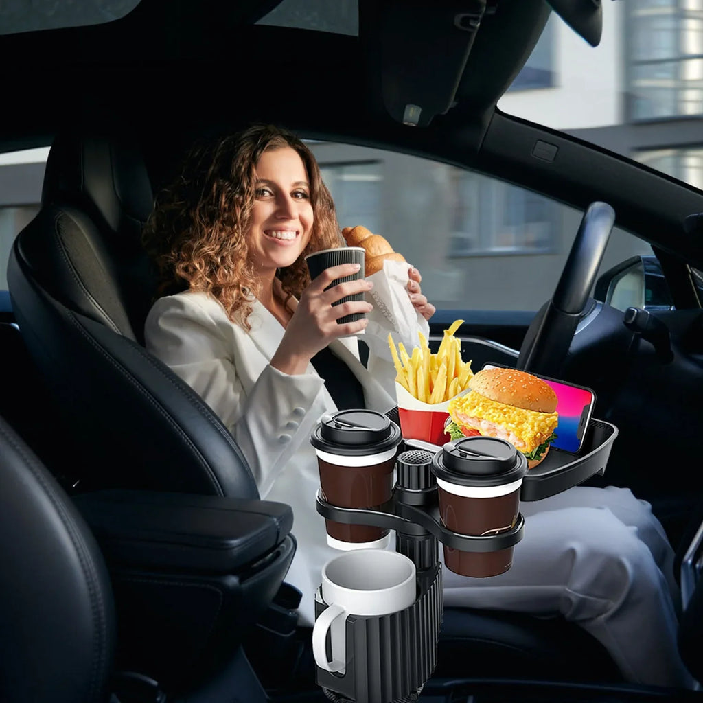 4-in-1 Car Cup Holder Tray