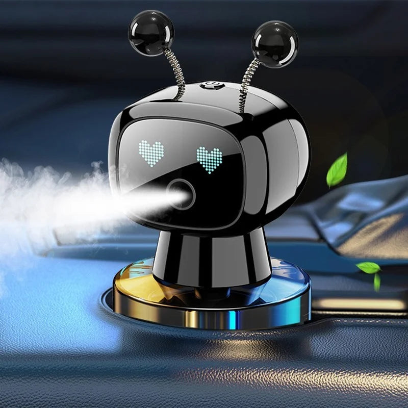 Smart Car Air Freshener AI USB Rechargeable Car Aroma Diffuser Smart Eyes 4 Levels of Adjustable Intelligent Car Diffuser Gift