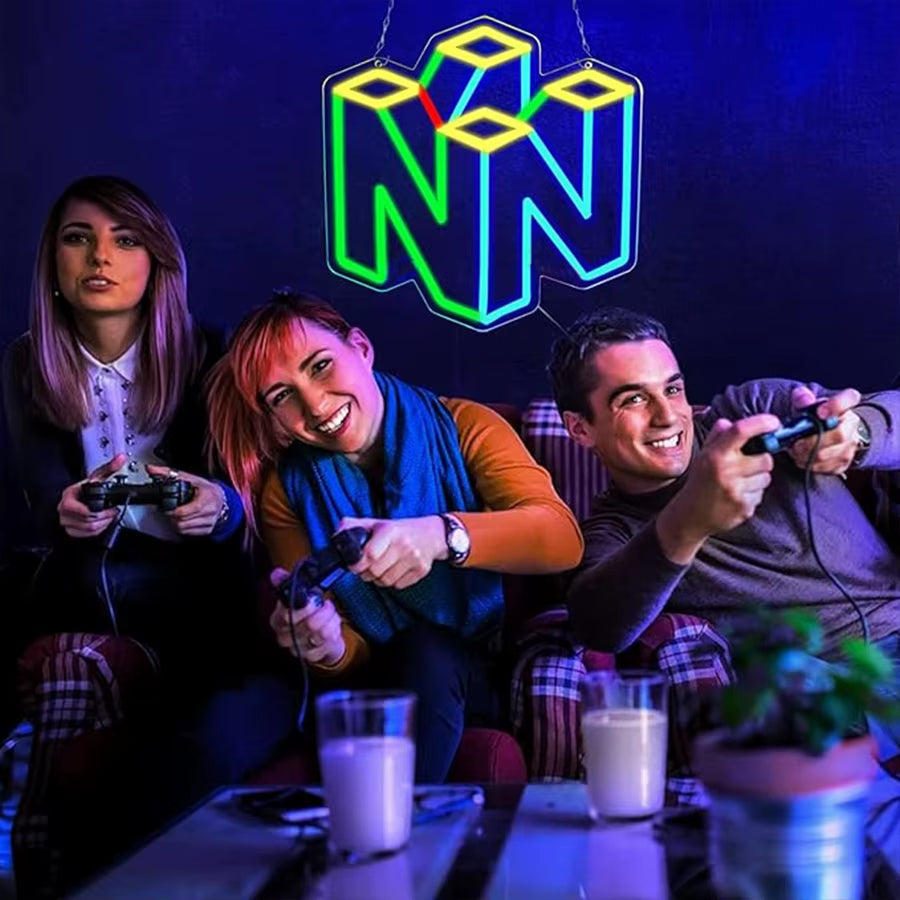 Wonderfullife Game Neon Lights, Used for Led Decoration in the Game Player Area, Men'S Cave, Bar Sign Lights, Easy to Hang.