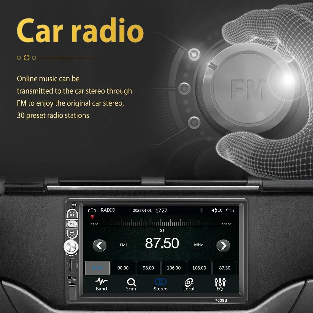 7-inch Single-din Car Stereo, Single-din Car Radio And MP5 Player Supporting Carplay Android Auto