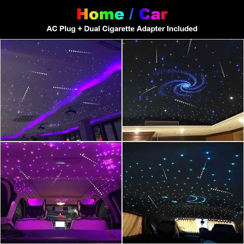 Star Lights for Car Starlight Headliner Kit,Shooting Star Twinkle Star Light Headliner Kit 550Pcs*0.03In*13.1Ft Car Star for Ceiling Car,Room,Rgbw+App Headliner Starlight Kit Fiber Optic Lights