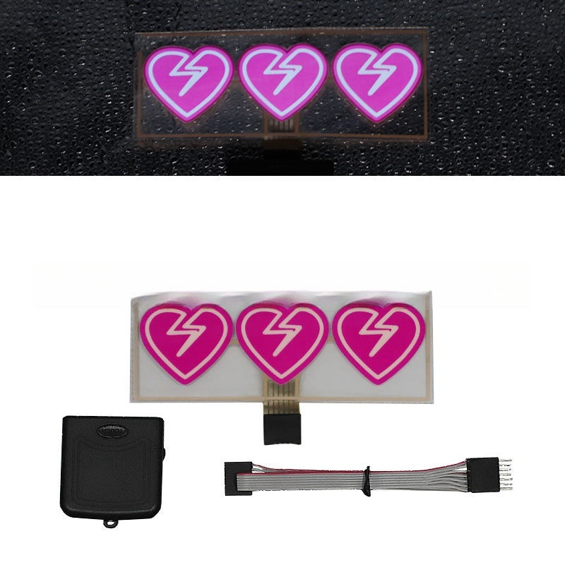 Led Luminous Stickers Wanted Five-star El Cold Light Film Car Stickers Car Window Windshield Lighting Decoration