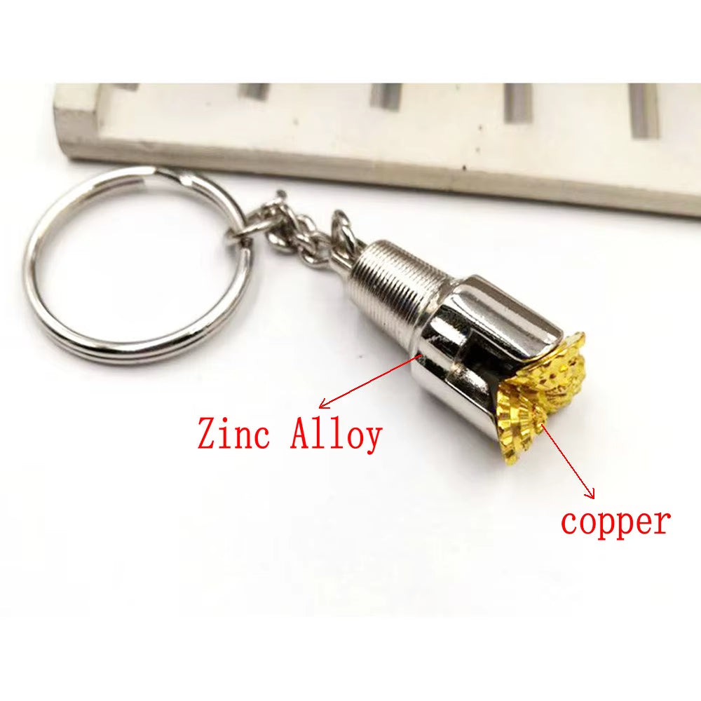 Key Chain Oilfield Tricone Three Cone Rotary Drill Bit Pendant Oil Well Oilfield Jewelry Gifts Souvenirs Keychain Pendant