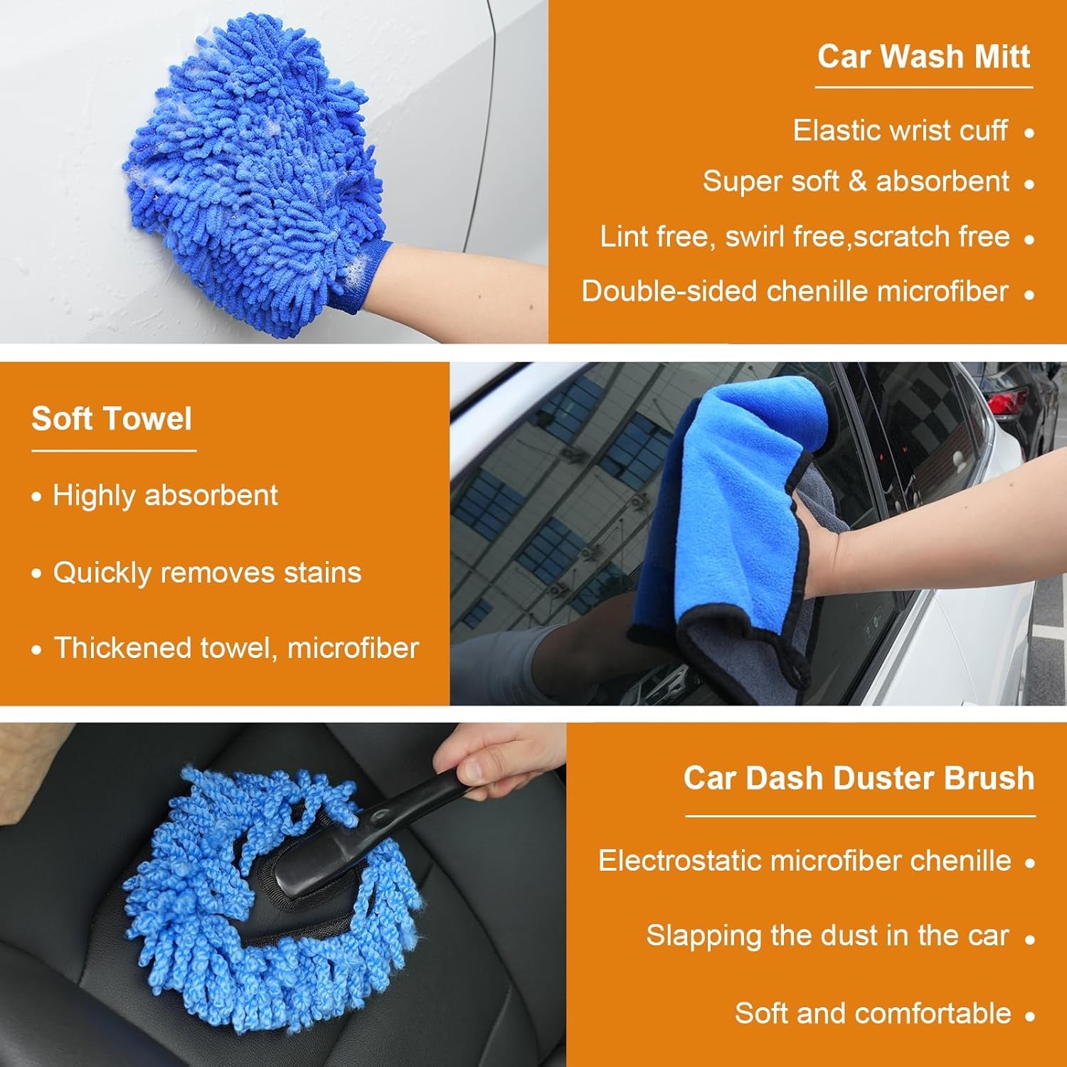 14PCS Wheel Brush Kit for Cleaning Wheel and Tire, Car Detailing Brushes, Wheel and Rim Brush, Tire Brush, Bendable Durable Car Wheel Rim Cleaner Brush Kit,Car Detailing Cleaning Brush Supplies Set