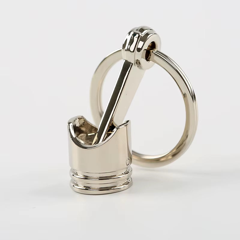 HOT Chrome Engine Silvery Piston Key Ring Chain Keychain Key Fob Wholesale Chrome Silver Color Available