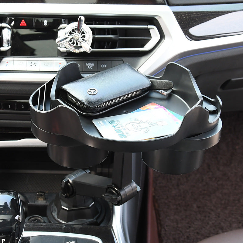 Car Small Dining Plate Dining Tray Foldable Cup Holder