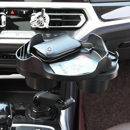 Car Small Dining Plate Dining Tray Foldable Cup Holder