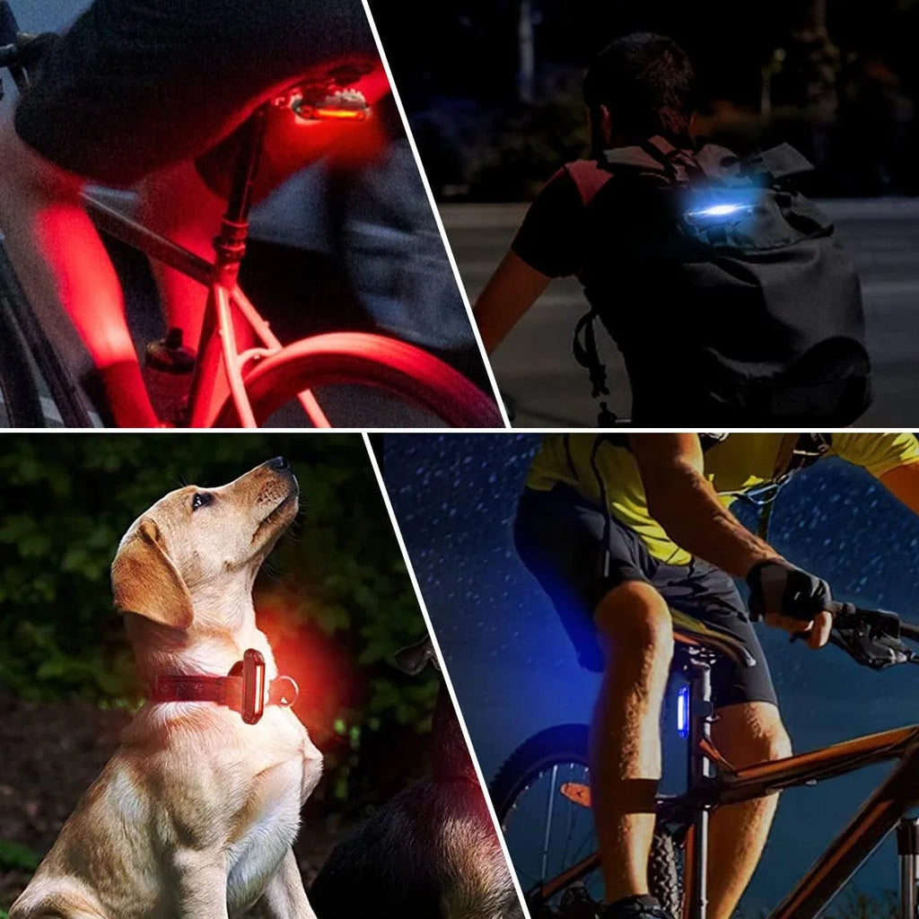 Bike Tail Light (2 PACK), USB Rechargeable LED Rear Bike Light, Bright Bicycle Rear Cycling Safety Flashlight for Night Riding