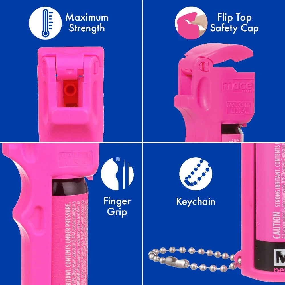 Brand Pepperguard Pepper Spray - Pink - Police Strength OC Pepper Formula, UV Detection Dye