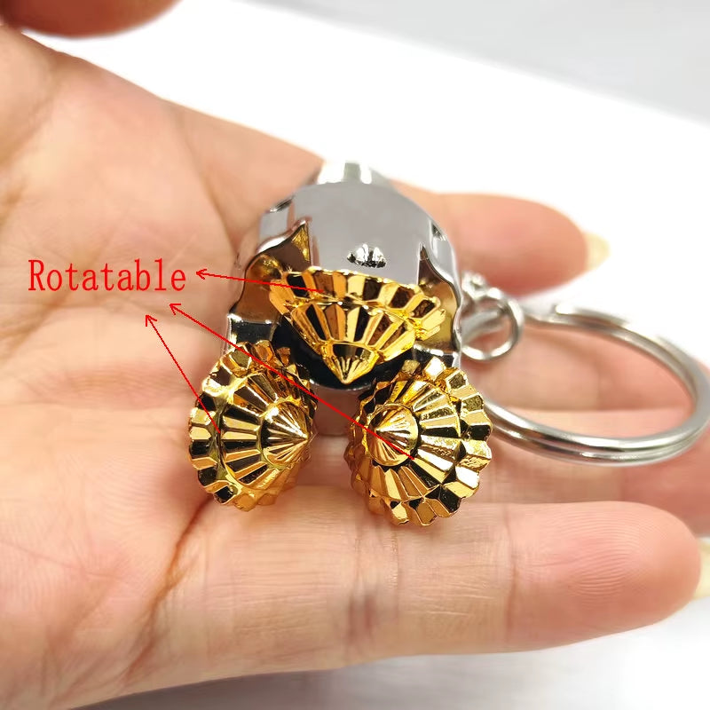 Key Chain Oilfield Tricone Three Cone Rotary Drill Bit Pendant Oil Well Oilfield Jewelry Gifts Souvenirs Keychain Pendant