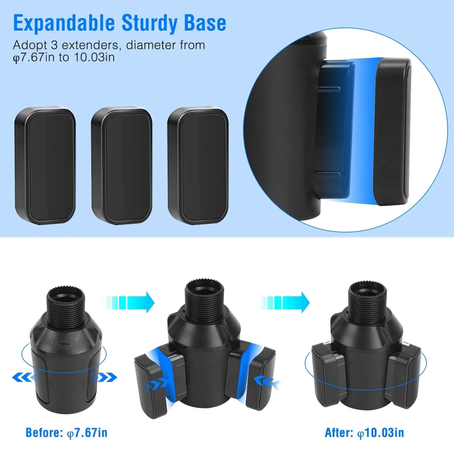 4-in-1 Car Cup Holder Tray