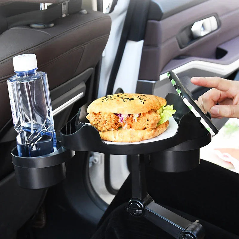 Car Small Dining Plate Dining Tray Foldable Cup Holder