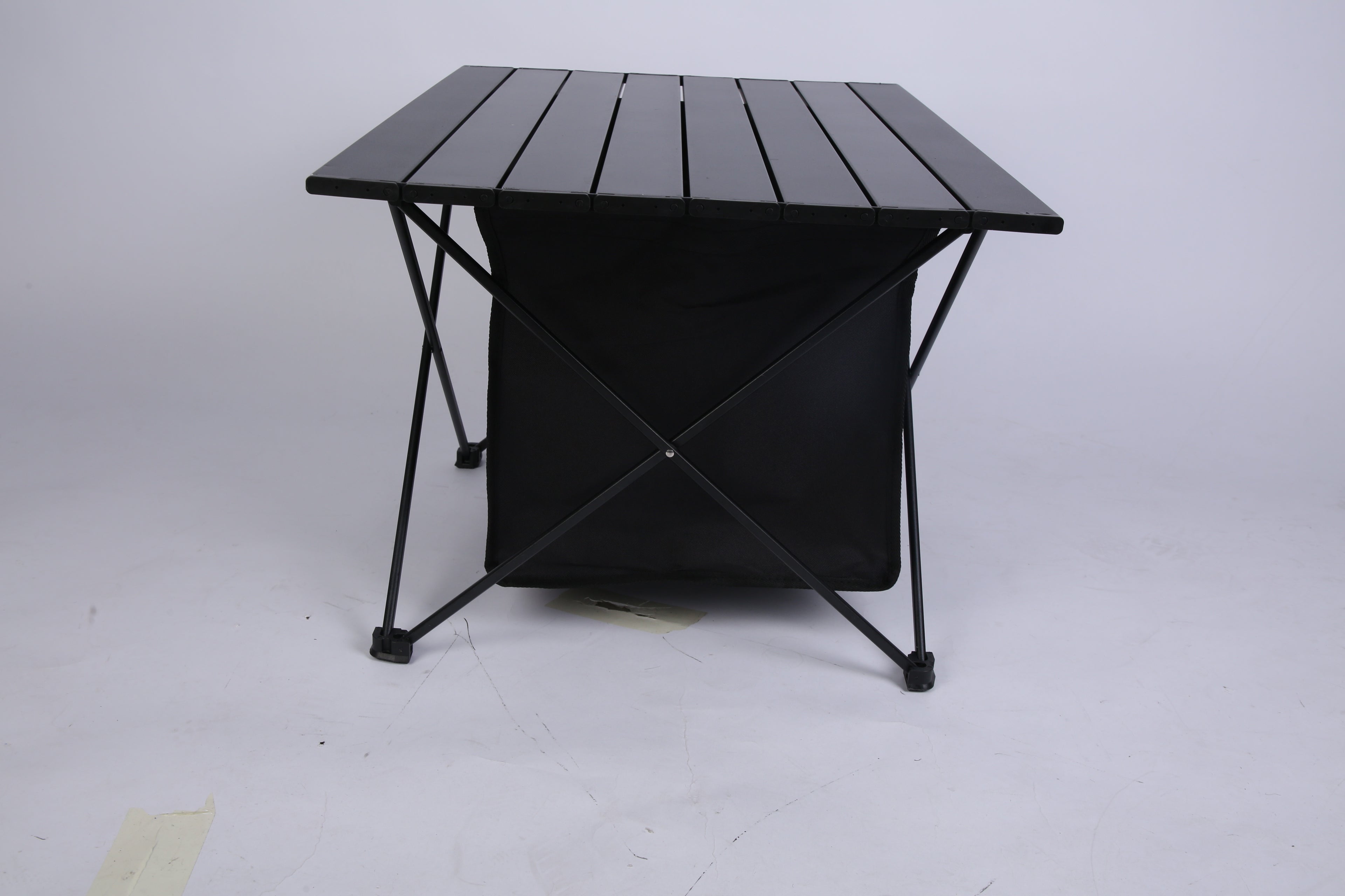 1Pc Foldable Camping Table With Storage Basket Rustproof Portable Aluminum Alloy Roll-Up Camping Table With Carrying Bag For Camping Hiking BBQ Picnic Fishing Fedex Shipping