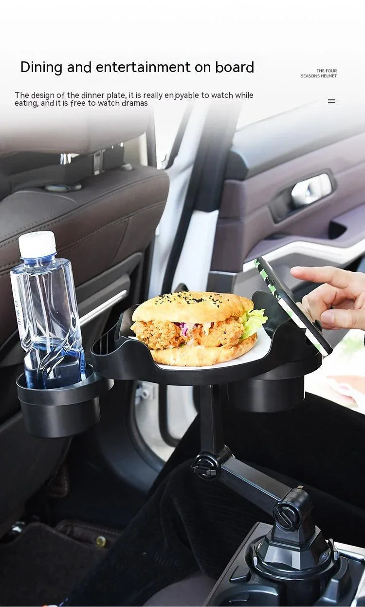 Car Small Dining Plate Dining Tray Foldable Cup Holder