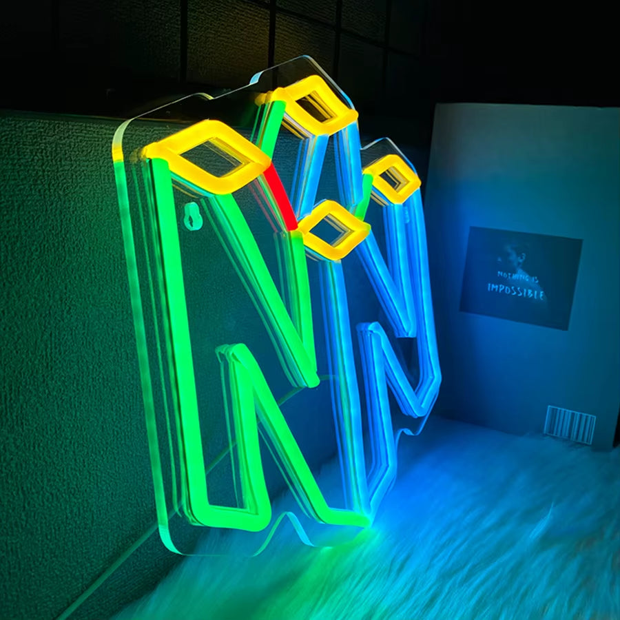 Wonderfullife Game Neon Lights, Used for Led Decoration in the Game Player Area, Men'S Cave, Bar Sign Lights, Easy to Hang.