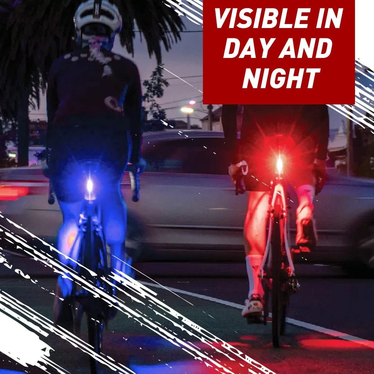 Bike Tail Light (2 PACK), USB Rechargeable LED Rear Bike Light, Bright Bicycle Rear Cycling Safety Flashlight for Night Riding