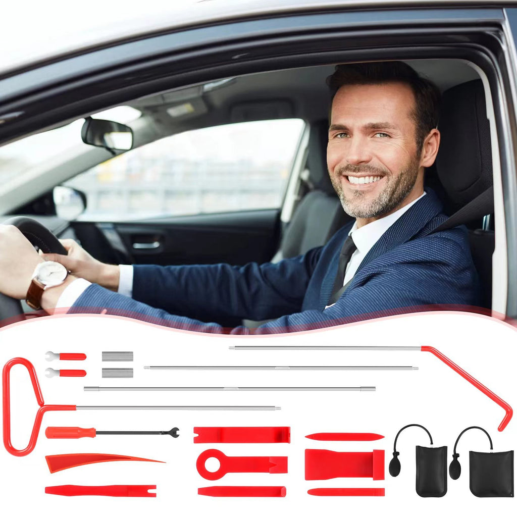 24-piece Set Professional Automotive Emergency Car Tool Kit Auto With Air Wedge