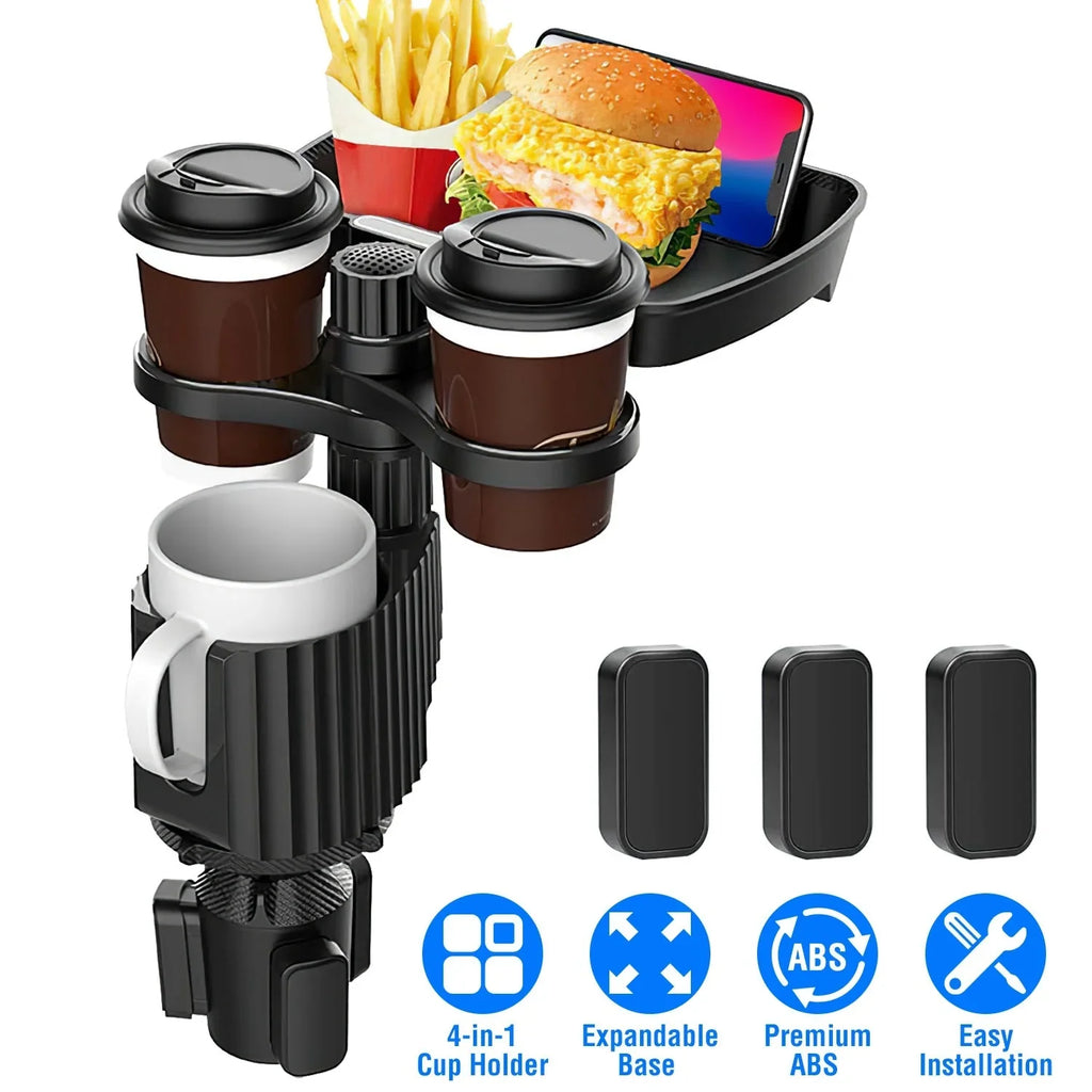 4-in-1 Car Cup Holder Tray