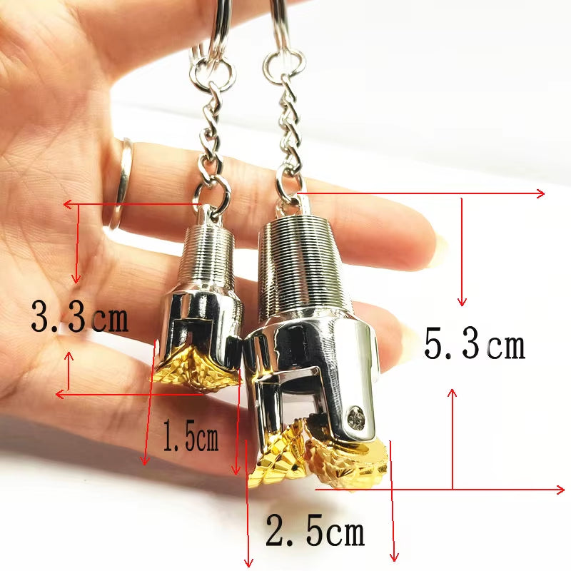 Key Chain Oilfield Tricone Three Cone Rotary Drill Bit Pendant Oil Well Oilfield Jewelry Gifts Souvenirs Keychain Pendant