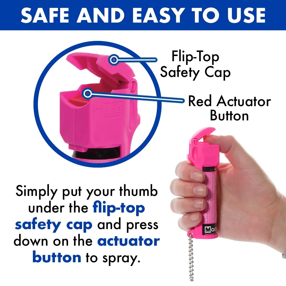 Brand Pepperguard Pepper Spray - Pink - Police Strength OC Pepper Formula, UV Detection Dye