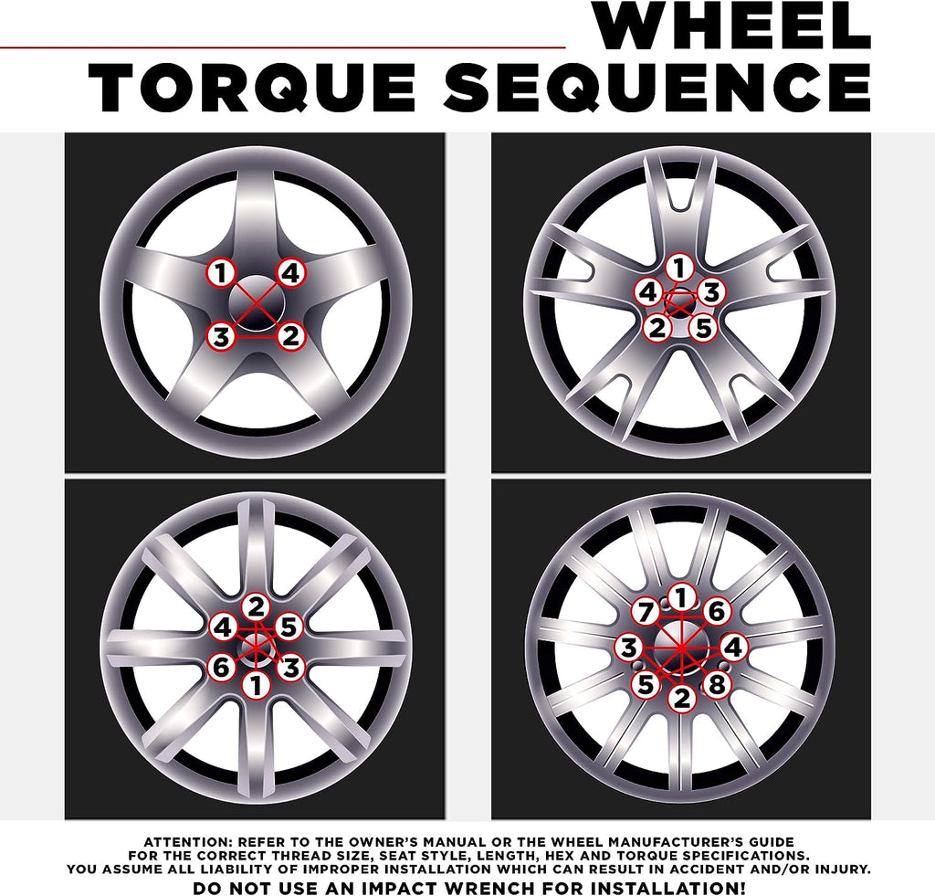 1704SNEO-20AM Neo Chrome 1/2"-20 Bulge Acorn Lug Nuts, 20 Pack